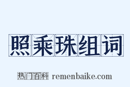 照乘珠组词是什么意思的图片